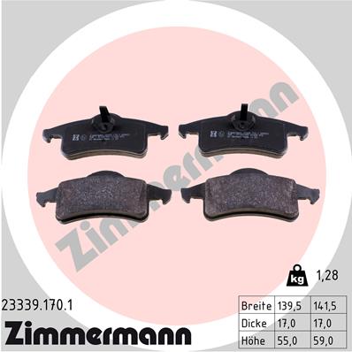 Тормозные колодки ZIMMERMANN 23339.170.1