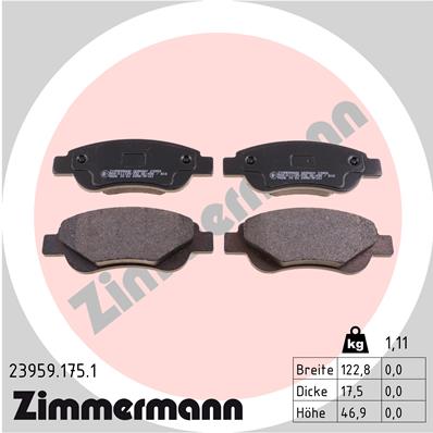 Тормозные колодки ZIMMERMANN 23959.175.1