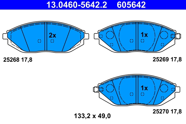 Тормозные колодки ATE 13.0460-5642.2