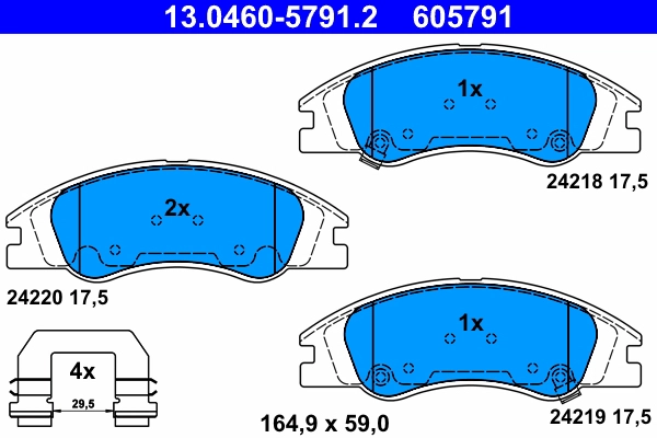Тормозные колодки ATE 13.0460-5791.2