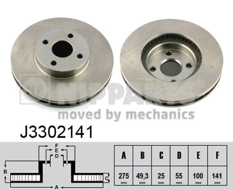 Тормозные диски NIPPARTS J3302141