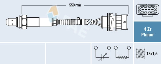 Датчик давления наддува во впускном коллекторе FAE 77526