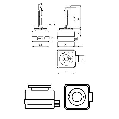 Лампа газоразрядная d1s 85v 35w d1s xenon longerlife 1шт PHILIPS 85415SYS1