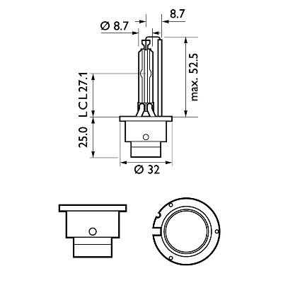Лампа газоразрядная d2s 85v 35w d2s xenon longerlife 1шт PHILIPS 85122SYS1