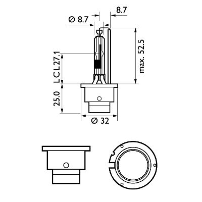 Лампа газоразрядная d2r 85v 35w d2r xenon longerlife 1шт