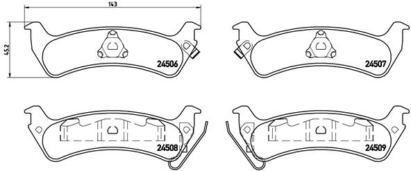 Тормозные колодки BREMBO P37012