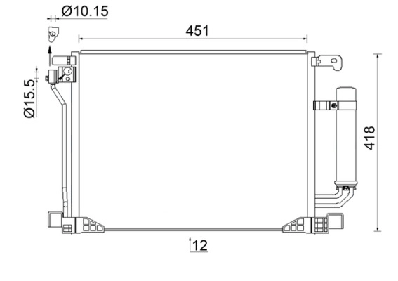 Конденсатор кондиционера MAHLE/KNECHT AC953000S