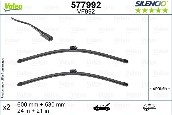 Щетки стеклоочистителя бескаркасные VALEO 577992