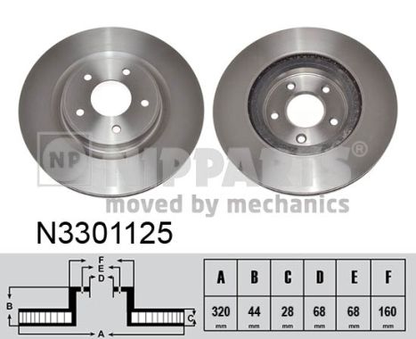 Тормозные диски NIPPARTS N3301125