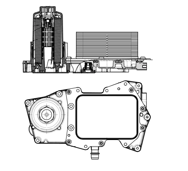 Радиатор масляный land rover range rover 4.4d 13- NRF 31827