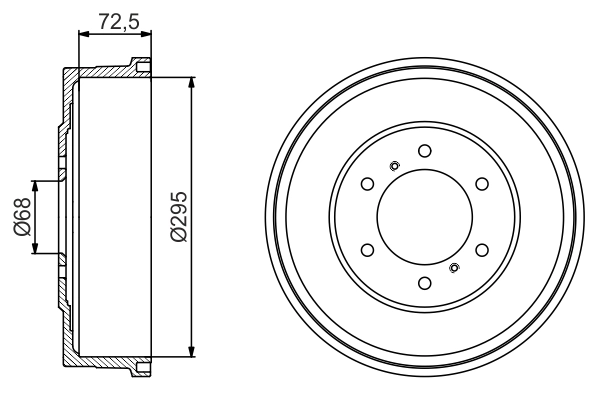Барабан тормозной nissan navara 05- BOSCH 0986477215