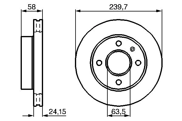 0 986 478 148 диск тормозной передний BOSCH 0 986 478 148