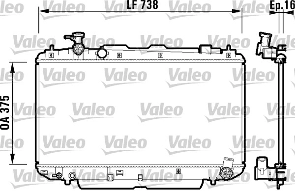 Радиатор охлаждения двигателя VALEO 734182