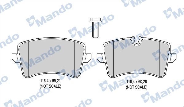 Колодки тормозные audi a4a5 (08-) задние (4шт.) mando MANDO MBF015379