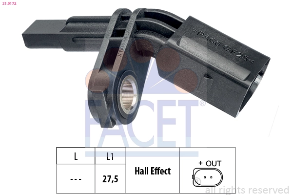 Датчик абс FACET 21.0172