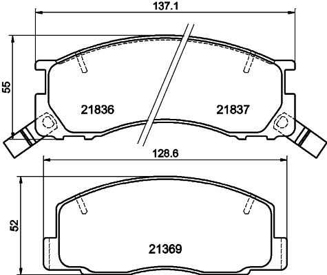 Колодки тормозные дисковые HELLA/BEHR/PAGID 8DB355006451