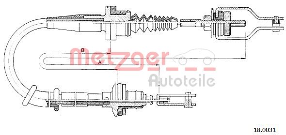 Трос управление сцеплением METZGER 18.0031