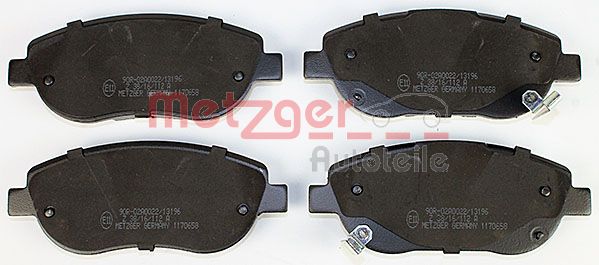 Колодки тормозные дисковые METZGER 1170658