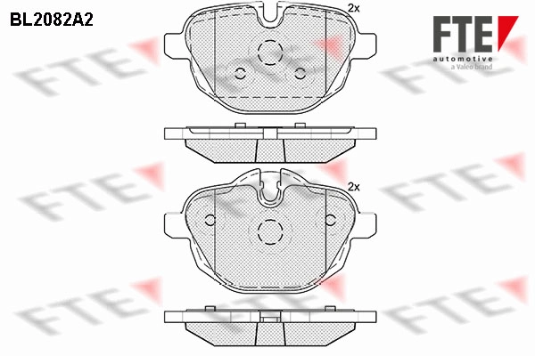 Колодки тормозные дисковые FTE BL2082A2