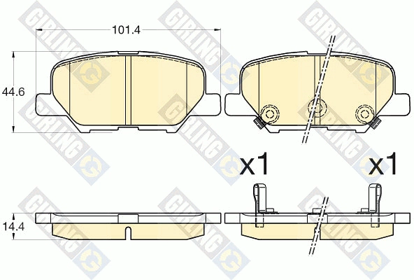 Колодки тормозные дисковые комплект GIRLING 6135837