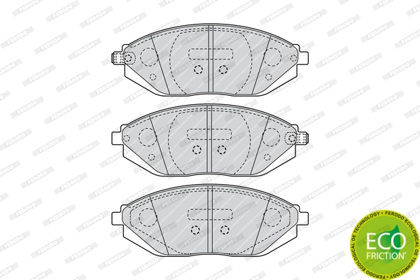 Дисковые тормозные колодки комплект FERODO FDB4669