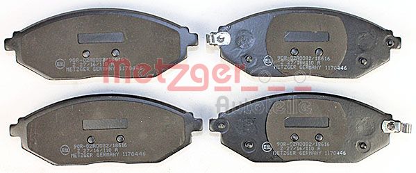 Колодки тормозные дисковые METZGER 1170446