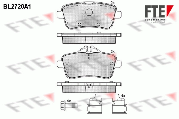 Колодки тормозные дисковые FTE BL2720A1
