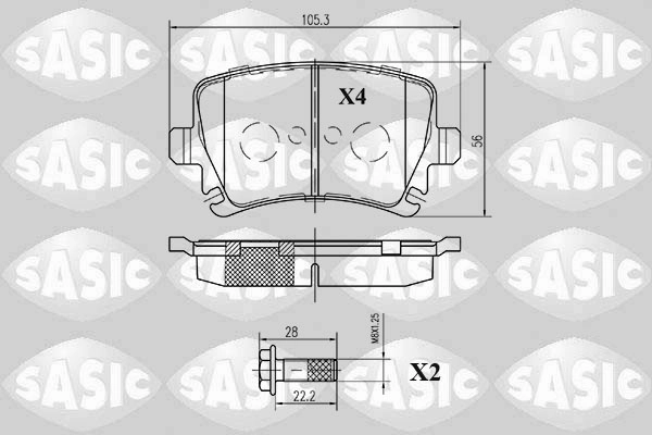 Колодки тормозные дисковые SASIC 6216003