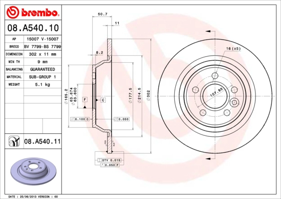 Тормозной диск BRECO BS7799