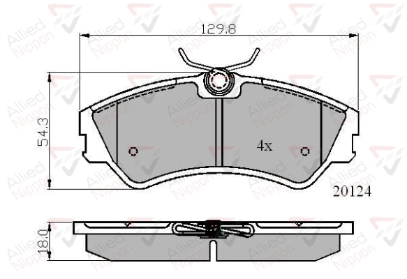 Колодки дисковые ALLIED NIPPON ADB01073