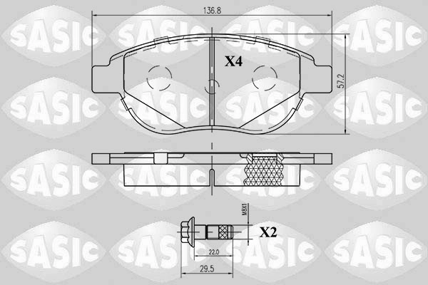Колодки тормозные дисковые SASIC 6210008