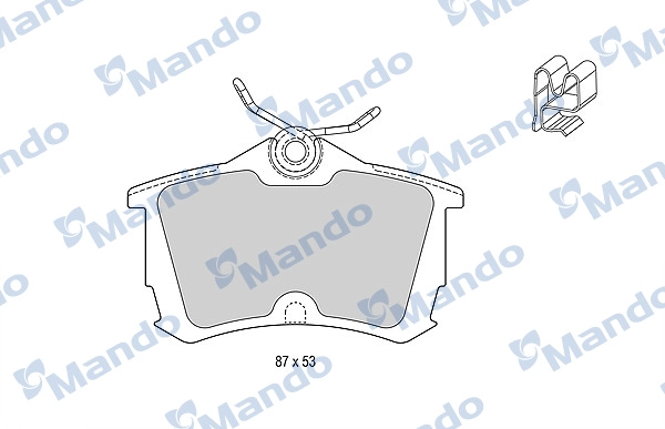 Колодки тормозные дисковые MANDO MBF015539