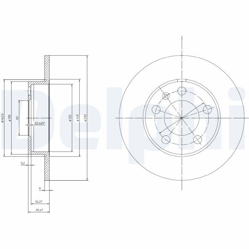 Диск тормозной DELPHI BG3034