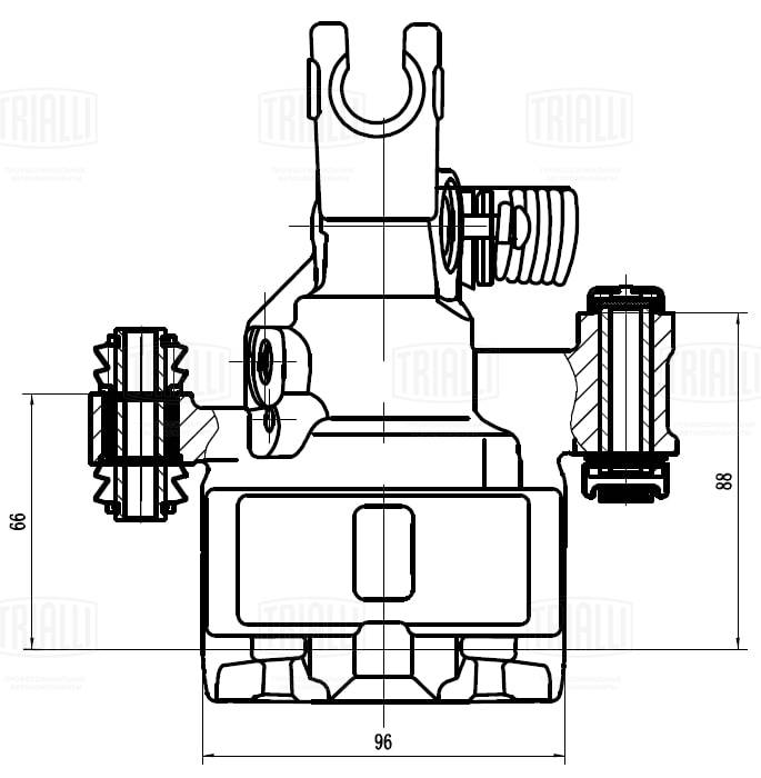 Суппорт тормозной задний правый d.35 TRIALLI CF 012119