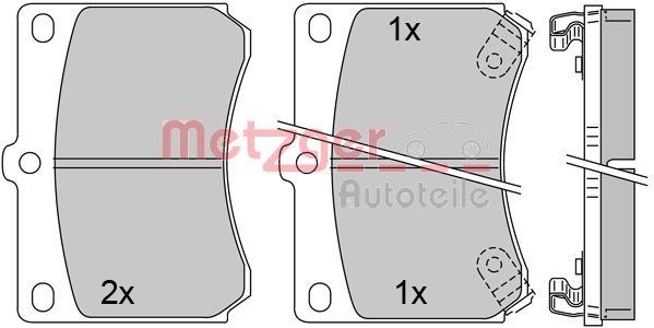 Колодки тормозные дисковые METZGER 1170661