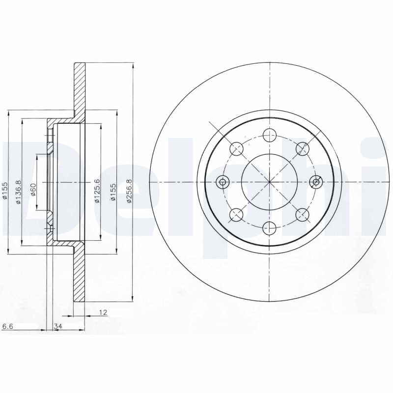 Диск тормозной DELPHI BG4155