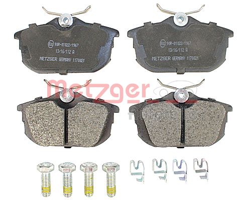 Колодки тормозные дисковые METZGER 1170021