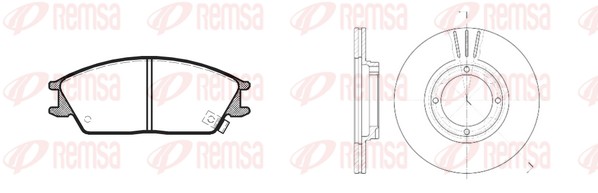 Комплект тормозов дисковый тормозной механизм REMSA 8224.00