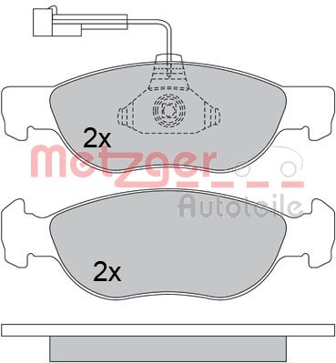 Колодки тормозные дисковые METZGER 1170606