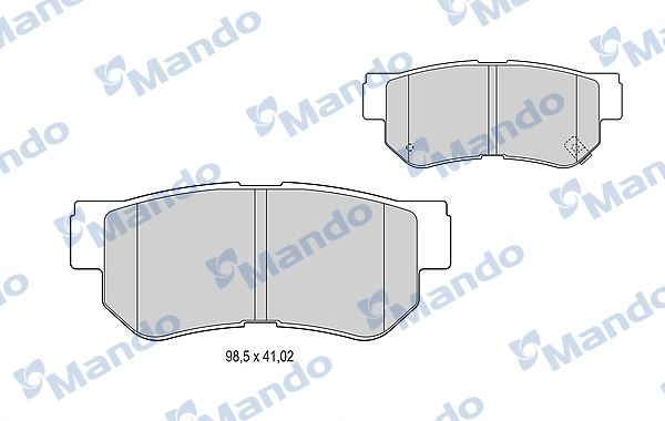 Колодки тормозные дисковые MANDO MBF015202