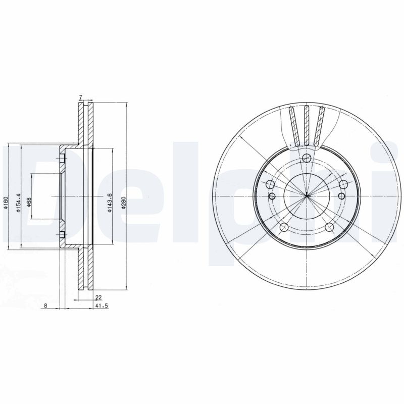 Диск тормозной DELPHI BG2682