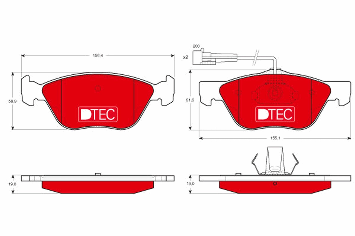 Колодки тормозные дисковые TRW GDB1212DTE