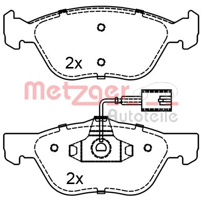 Колодки тормозные дисковые METZGER 1170285