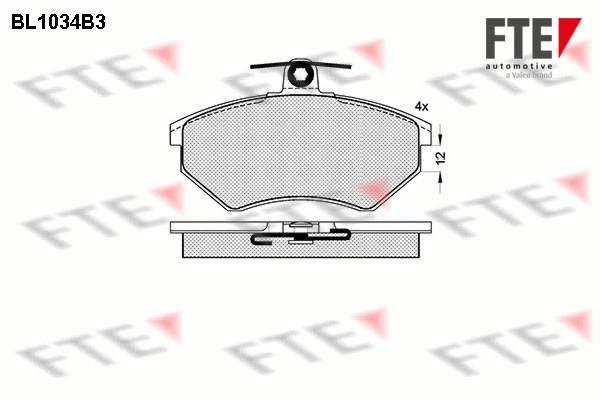 Колодки тормозные дисковые FTE BL1034B3