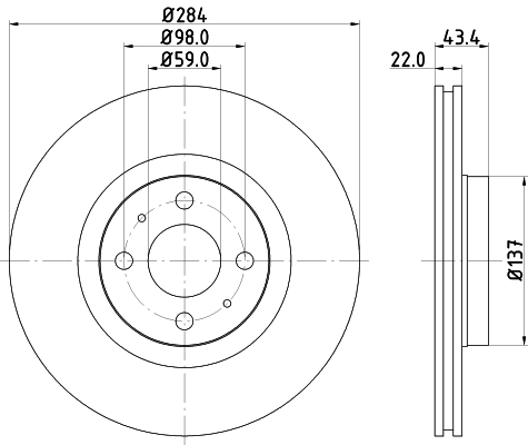 Тормозной диск HELLA/BEHR/PAGID 8DD355102391