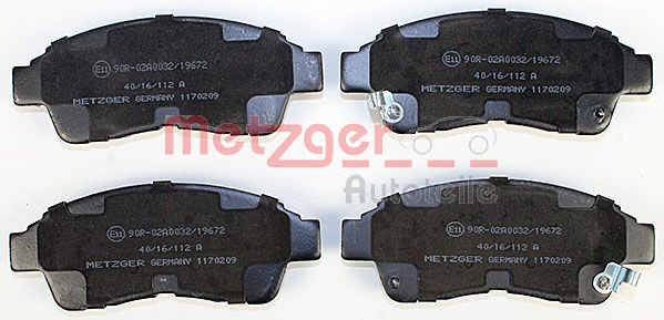 Колодки тормозные дисковые METZGER 1170209
