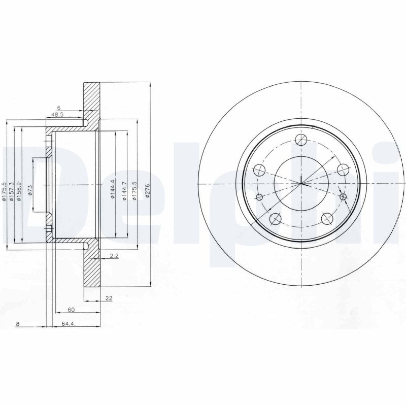 Диск тормозной DELPHI BG3752