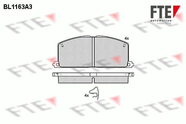 Колодки тормозные дисковые FTE BL1163A3
