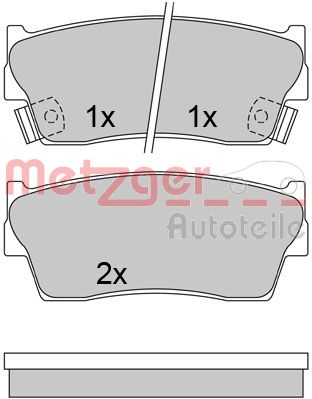 Колодки тормозные дисковые METZGER 1170601