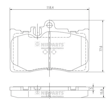 Колодки тормозные дисковые NIPPARTS J3602111